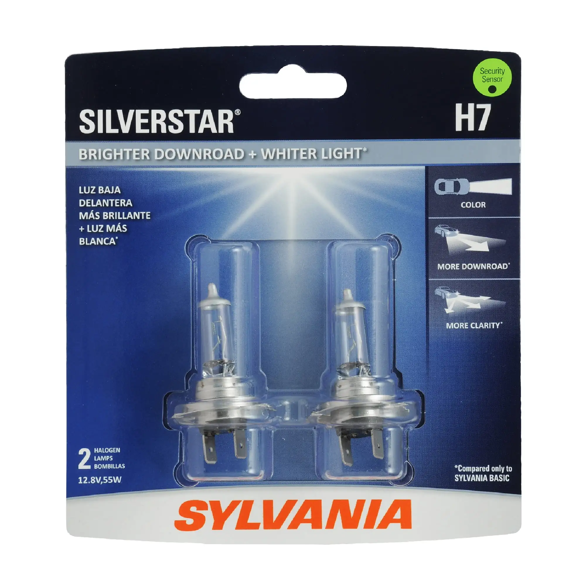 SYLVANIA H7 SilverStar Halogen Headlight Bulb. 2 Pack