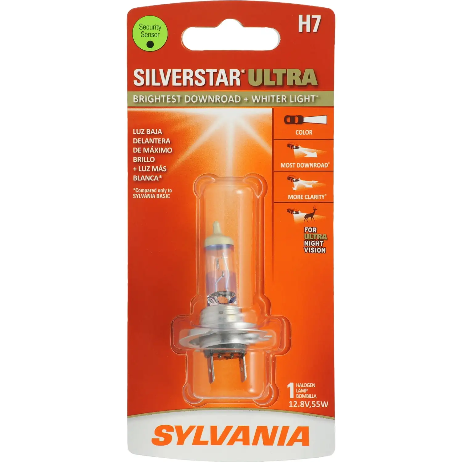 SYLVANIA H7 SilverStar ULTRA Halogen Headlight Bulb. 1 Pack