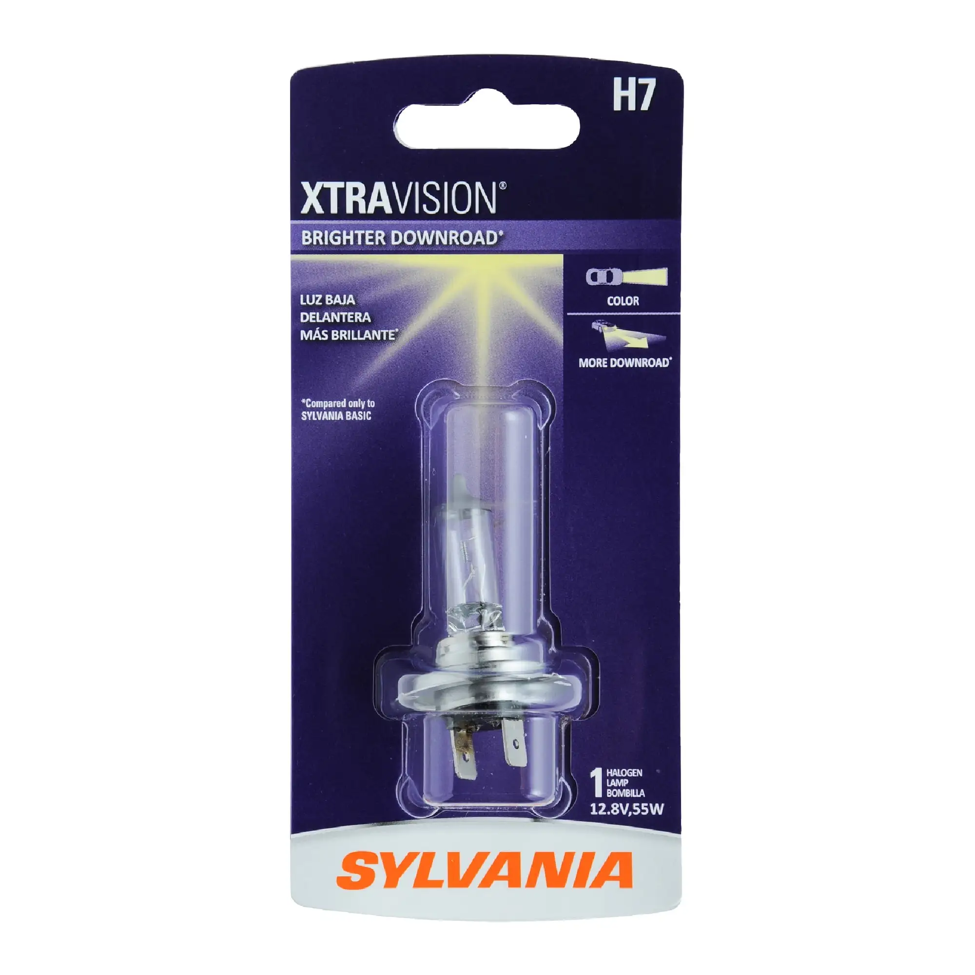 SYLVANIA H7 XtraVision Halogen Headlight Bulb. 1 Pack