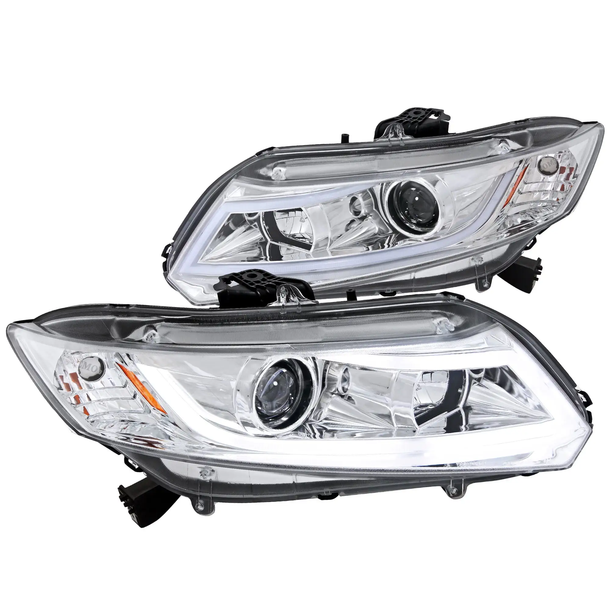 Spec-D Tuning 2012-2014 Honda Civic 2/4Dr Projector Headlights W/ New Led Light Bar 2011 2012 2013 2014 (Left + Right)