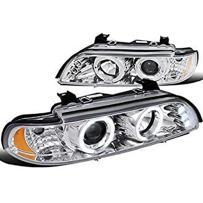 Spec-D Tuning 2LHP-E3997-TM Bmw E39 5-Series 528I 530I 540I Dual Halo Led Chrome Projector Headlights