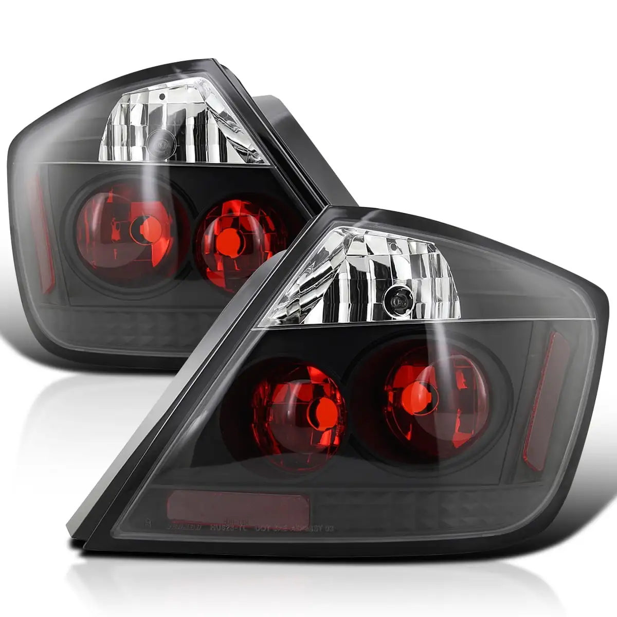 AKKON - For 2004 2005 2006 2007 2008 2009 2010 2011 2012 Chevy Colorado | GMC Canyon Black Tail Lights Pair Set