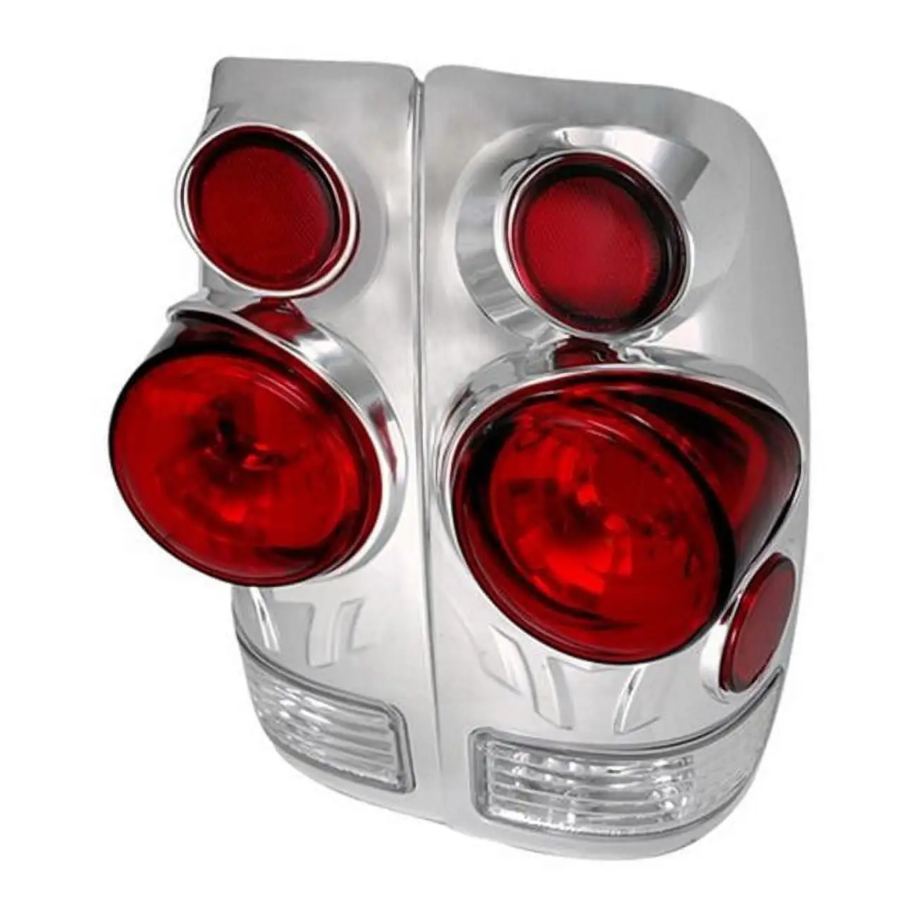 AKKON - For 2007-2008 Dodge Ram 1500 | 2007-2009 Ram 2500 3500 Chrome Clear Headlights +Red Clear Tail Light Lamp