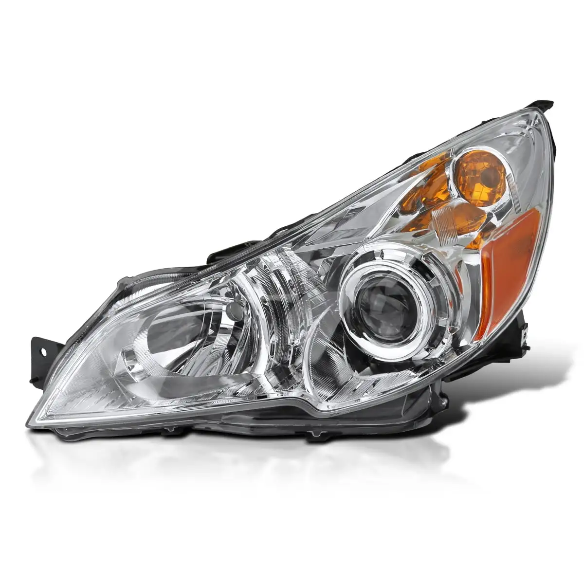 Spec-D Tuning Chrome Housing Clear Lens Projector Headlight Driver Left Side Compatible with 2010-2014 Subaru Legacy. 2010-2014 Subaru Outback