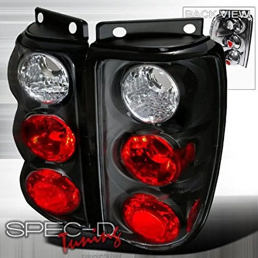 Spec-D Tuning LT-F15097JMLED-V2-RS Ford F250/350/450/550 SuperDuty Black Clear Rear Tail Lights Brake Lamps