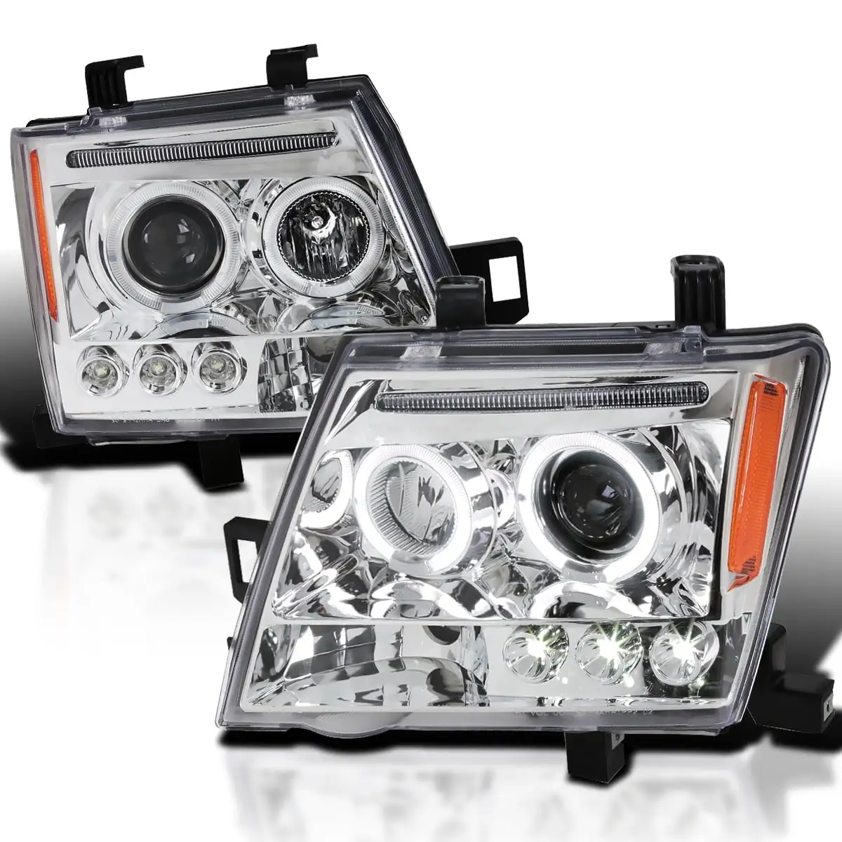 Spec-D Tuning LED Projector Headlights Compatible with 2005-2012 Nissan Xterra Left + Right Pair Headlamps Assembly