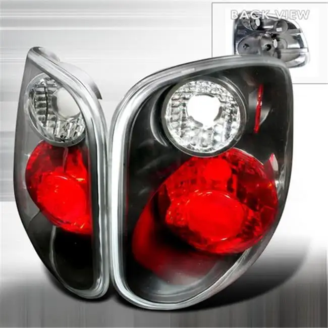 Spec-D Tuning Glossy Black Housing LED Tail Lights with Smoke for 03 to 06 Chevrolet Silverado