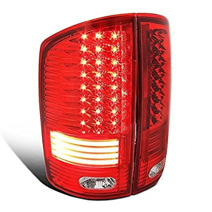 AKKON - Fits 2014-2020 Chevy Impala Sedan Chrome Red Tail Lights Brake Lamp Outer Pair Driver Left+Passenger Right Replacement