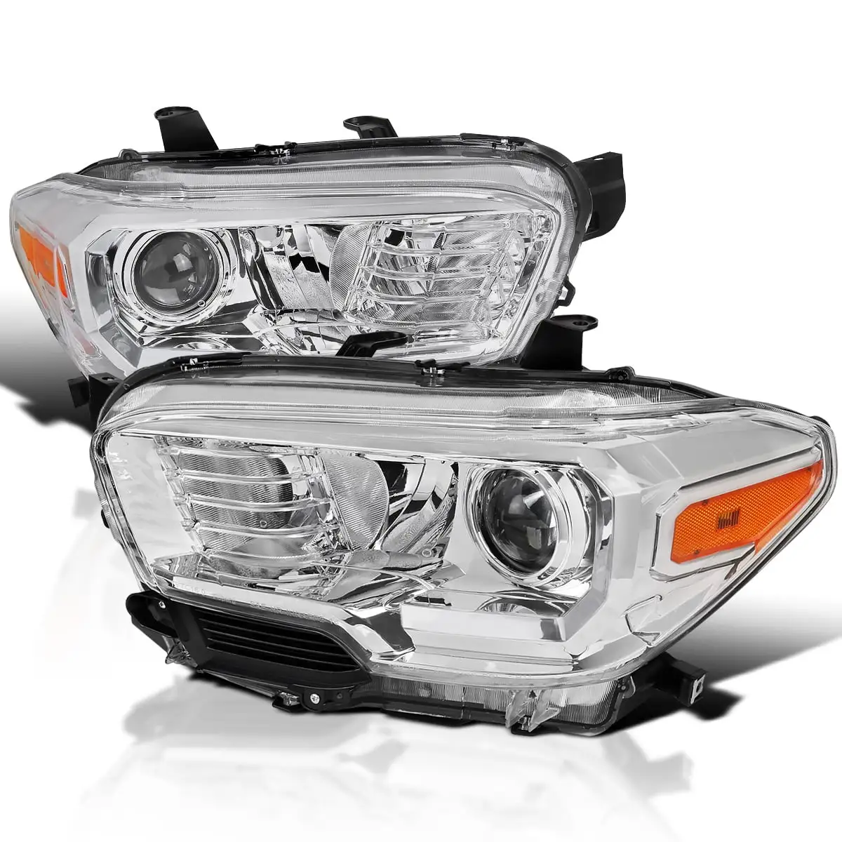 Spec-D Tuning Projector Headlights Compatible with 2016-2022 Toyota Tacoma without factory LED daytime running lights Left + Right Pair Headlamps Assembly