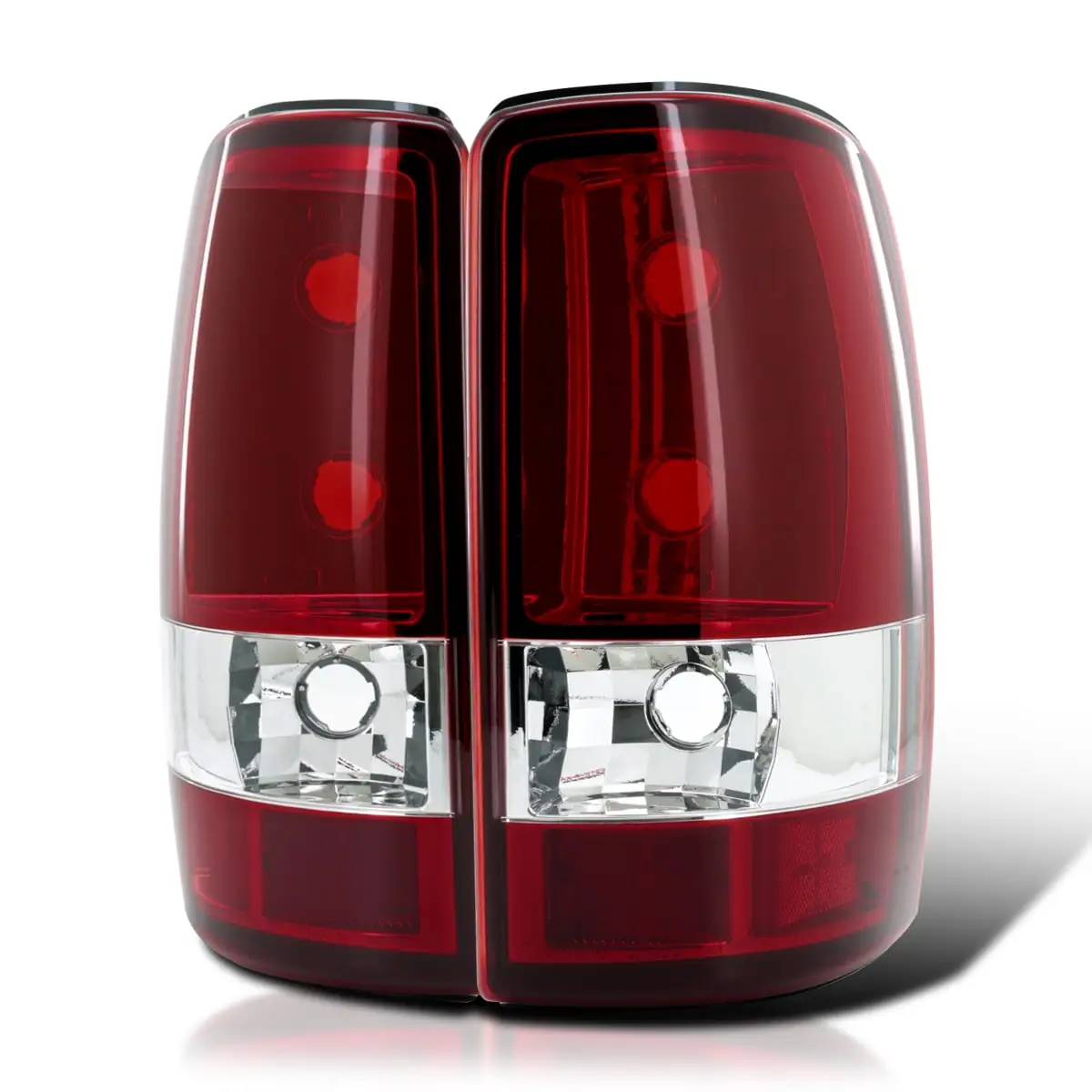 Spec-D Tuning Red Clear Lens LED Tail Lights Compatible with 2008-2016 Ford SuperDuty F250 F350 F450 F550 Left + Right Pair Assembly