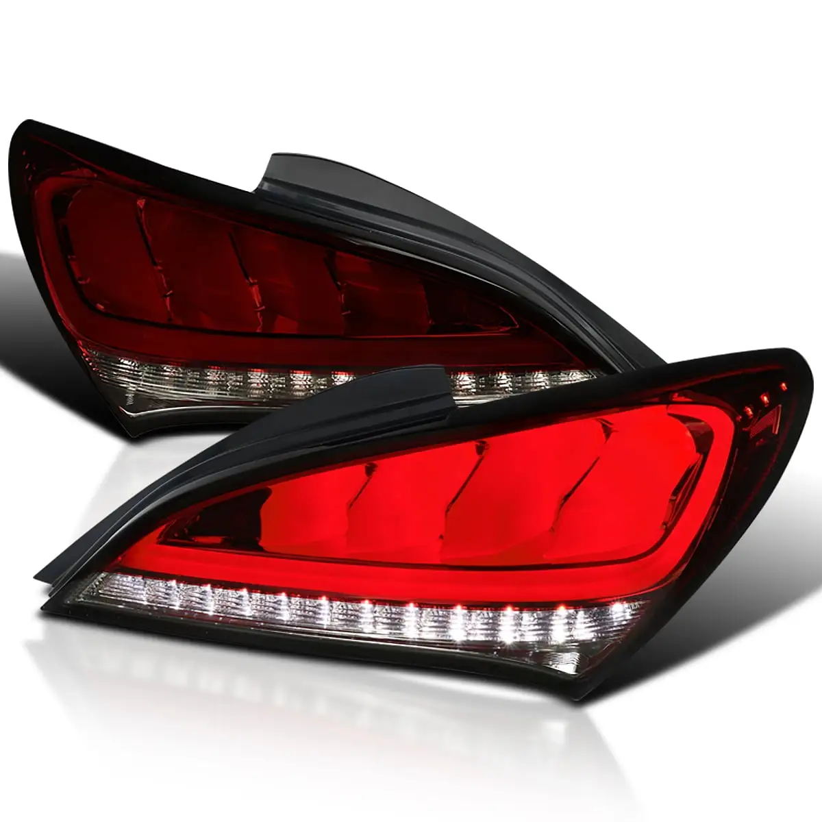 Spec-D Tuning Red Lens LED Tail Lights Compatible with 2002-2006 Dodge Ram 1500/2500/3500. Left + Right Pair Assembly