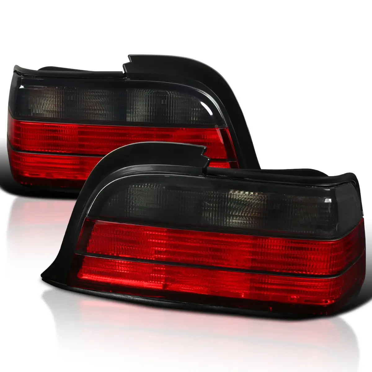 Spec-D Tuning Red Smoke Lens Tail Lights Compatible with 1992-1998 BMW E36 3-Series 2Dr Coupe & Convertible Left + Right Pair Assembly