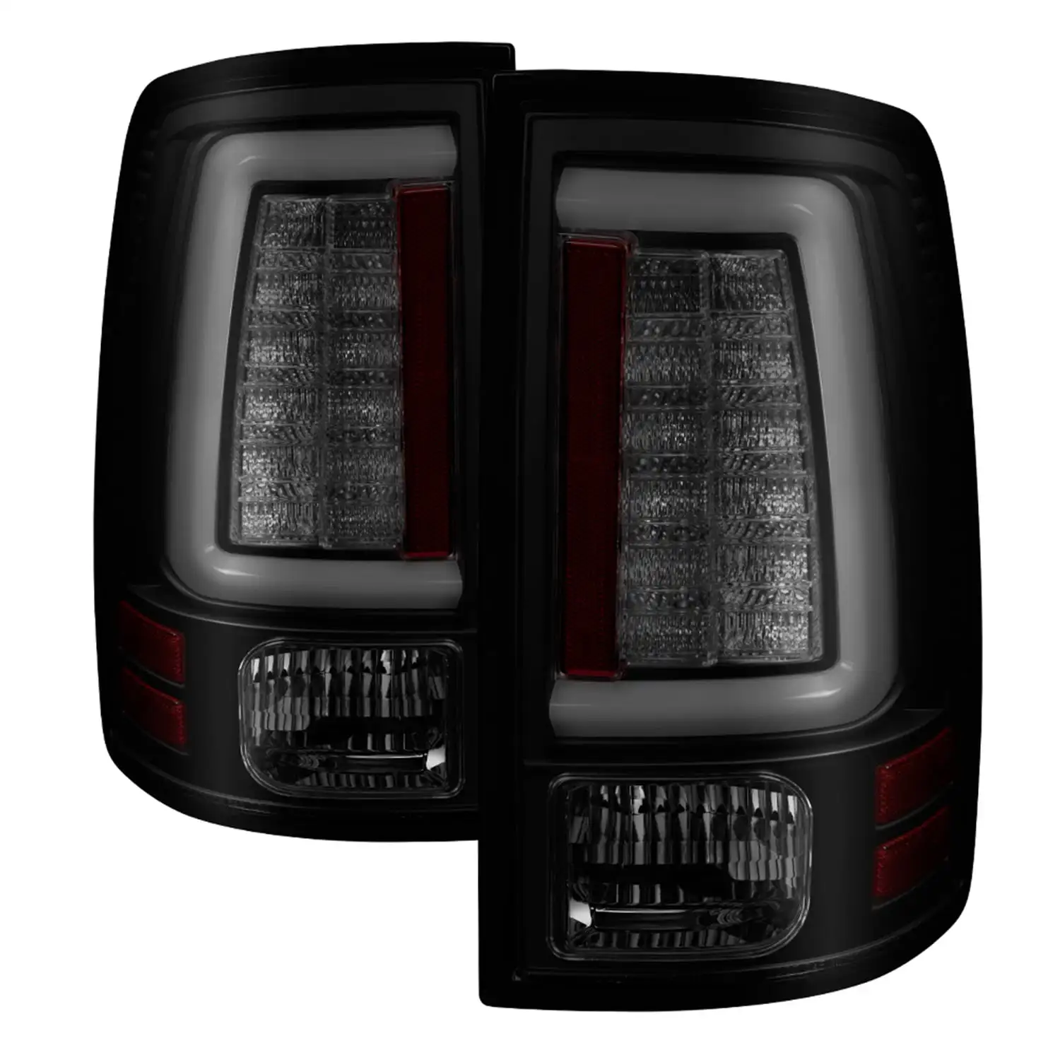 Spyder 13-14 Dodge Ram 1500 Light Bar LED Tail Lights - Black Smoke ALT-YD-DRAM13V2-LED-BSM Fits select: 2013-2018 RAM 2500. 2013-2014 RAM 1500 ST