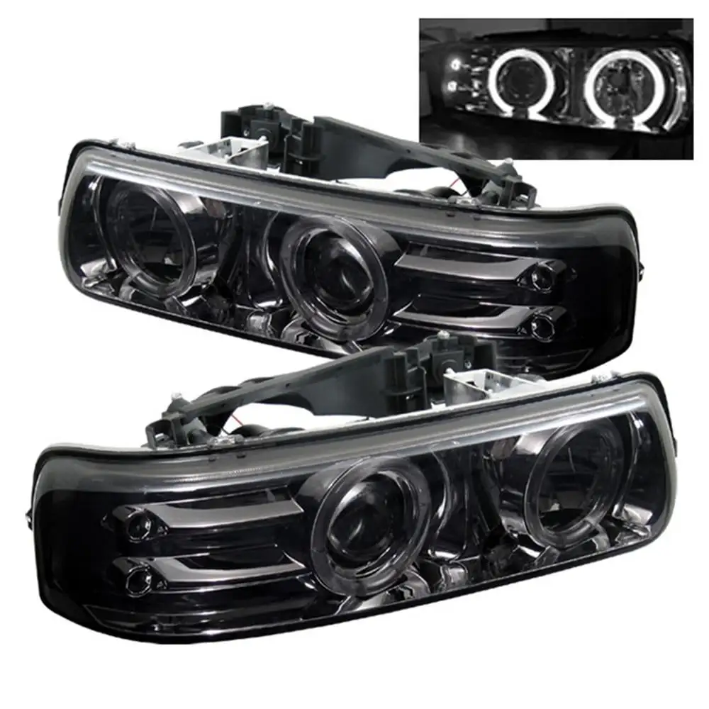 Spyder Auto Group Halo LED Projector Headlights (Smoke) - 5009616