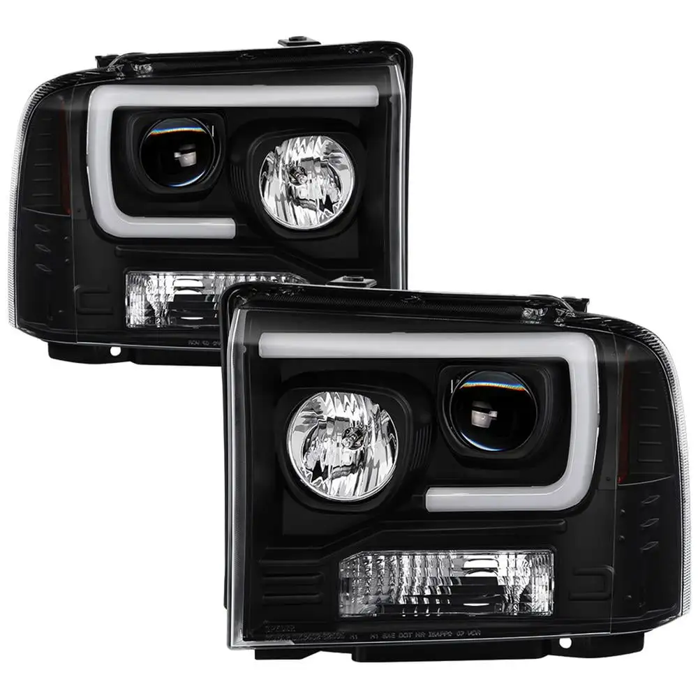 Spyder Auto Light Bar Projector Headlights (Black) - 5084507 Fits select: 2005-2007 FORD F250. 2005-2007 FORD F350