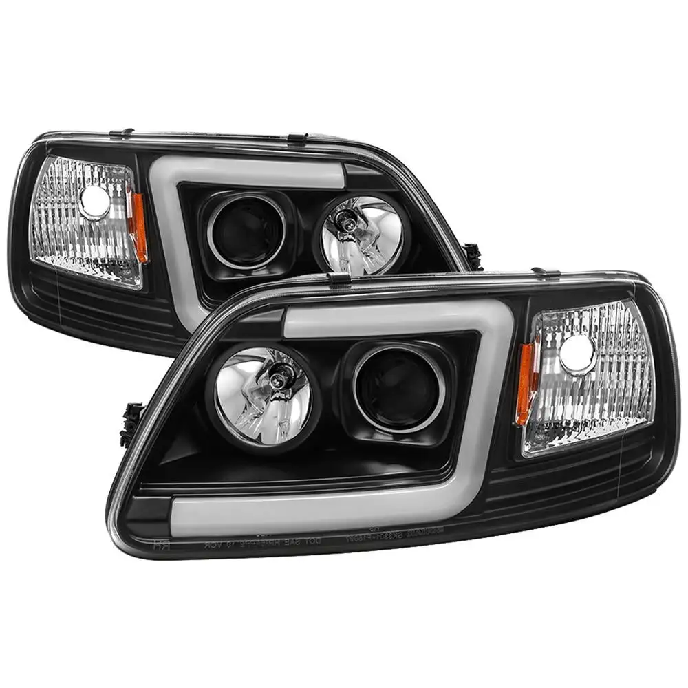 Spyder Auto Light Bar Projector Headlights (Black) - 5084538 Fits select: 1997-1998.2000-2003 FORD F150