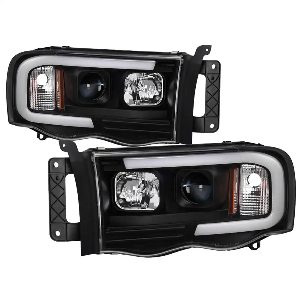 Spyder Auto Light Bar Projector Headlights (Black) - 5084606 Fits select: 2002-2005 DODGE RAM 1500. 2003-2005 DODGE RAM 2500