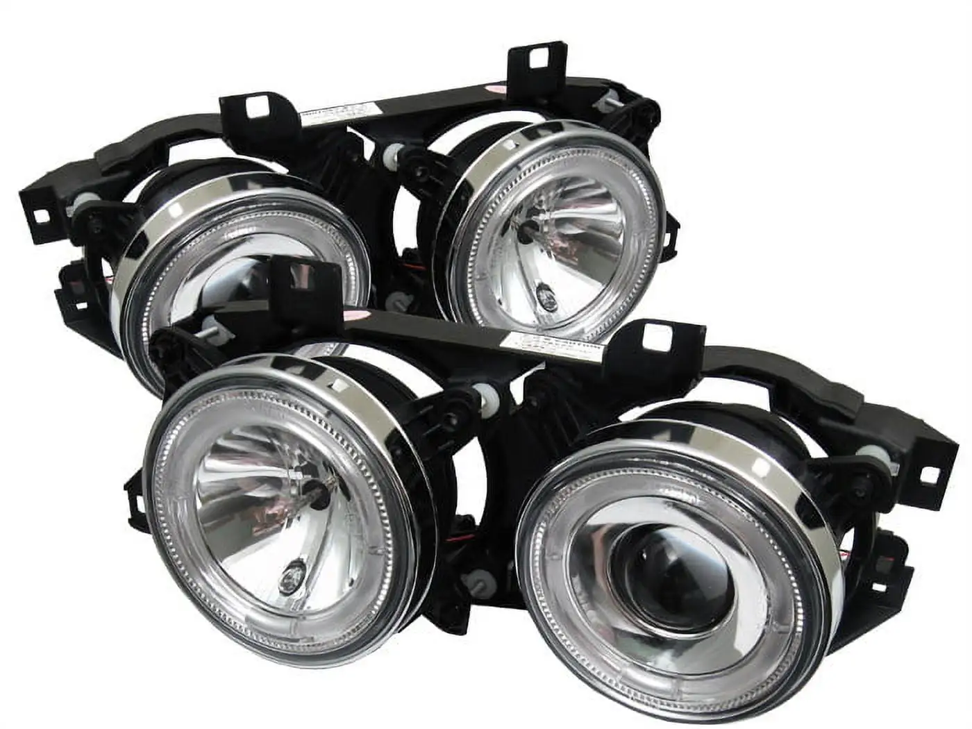 Spyder BMW E34 5-Series 89-94 / BMW E32 7-Series 88-92 Projector Headlights - WILL NOT FIT 750 - LED Halo - Chrome - High H1 (Included) - Low H1 (Inc Fits select: 1989-1994 BMW 525. 1994 BMW 530