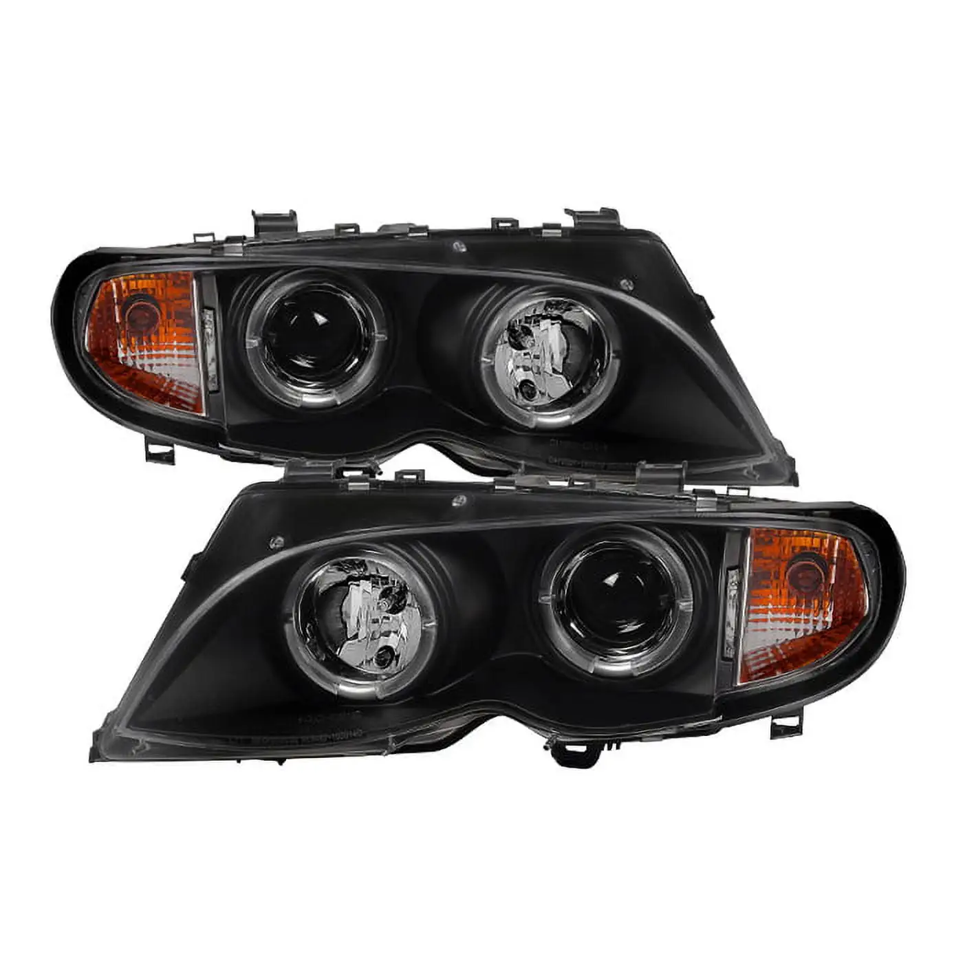 Spyder BMW E46 3-Series 02-05 4DR Projector Headlights 1PC - LED Halo - Black - High H1 (Included) - Low H7 (Included) Fits select: 2002-2005 BMW 325. 2002-2005 BMW 330