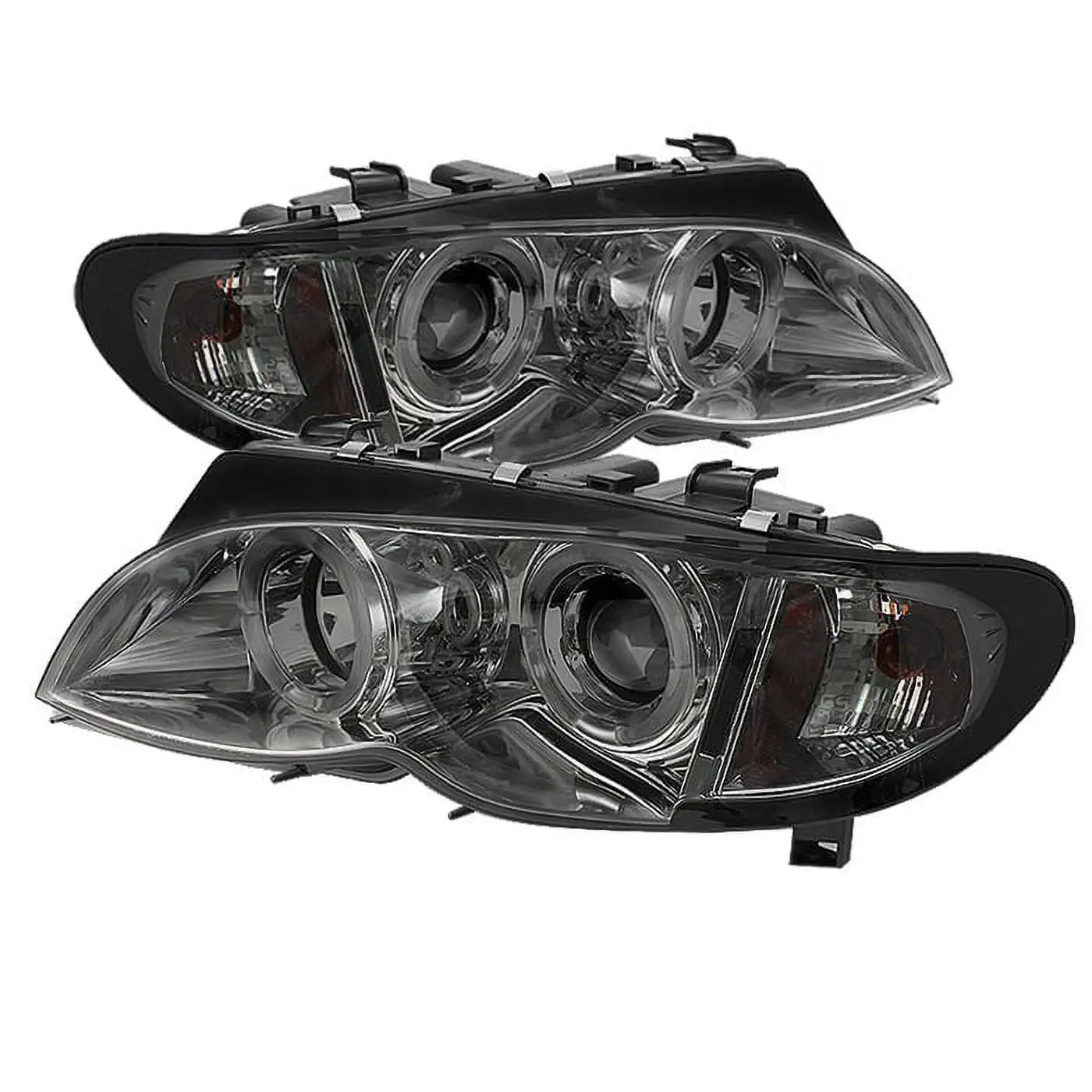 ( Spyder ) Bmw E46 3-Series 02-05 4Dr Projector Headlights 1Pc-LED Halo-Smoke-Hi Fits select: 2002-2005 BMW 325. 2002-2005 BMW 330