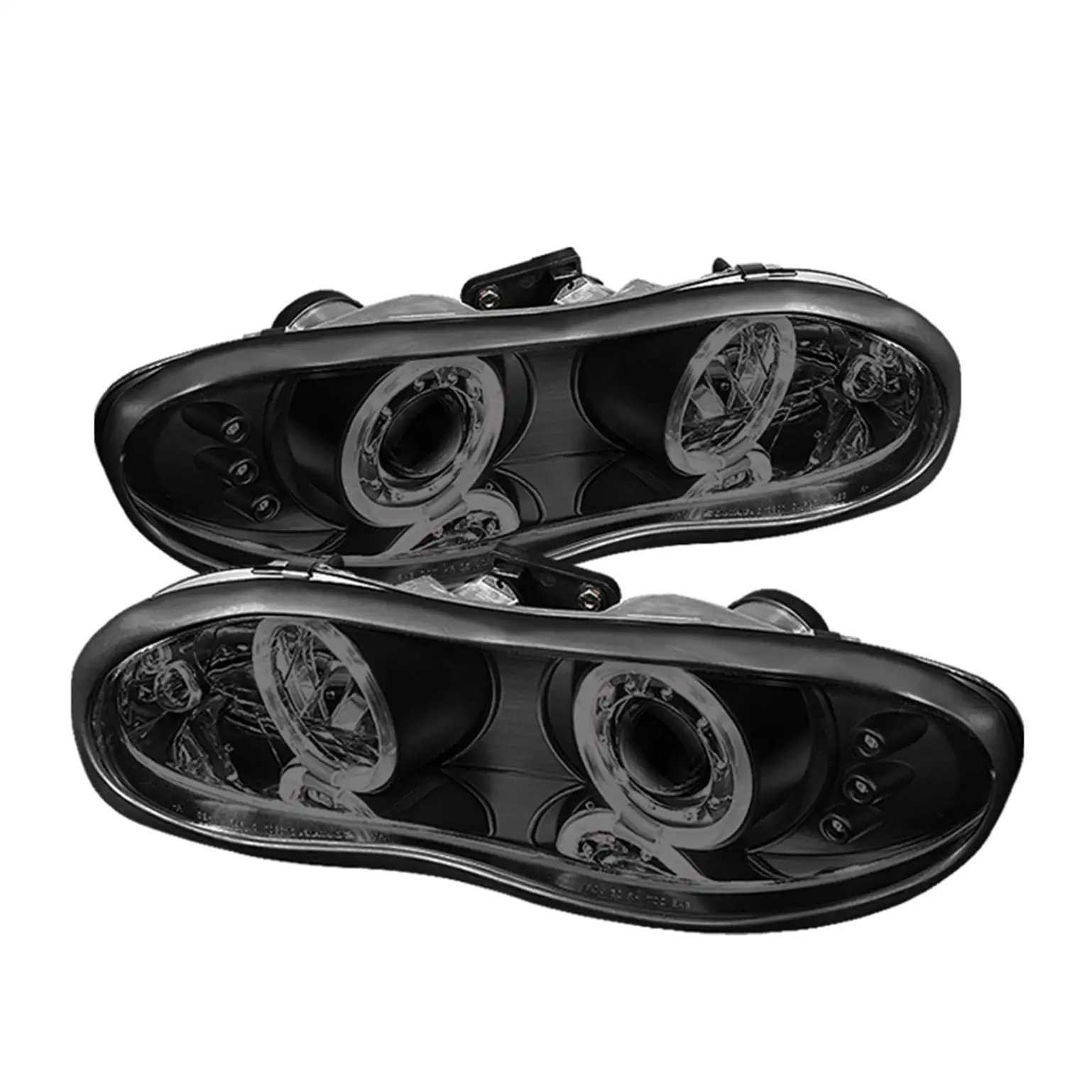 Spyder Chevy Camaro 98-02 Projector Headlights - LED Halo - LED ( Replaceable LEDs ) - Black Smoke - High 9005 (Not Included) - Low H1 (Included)