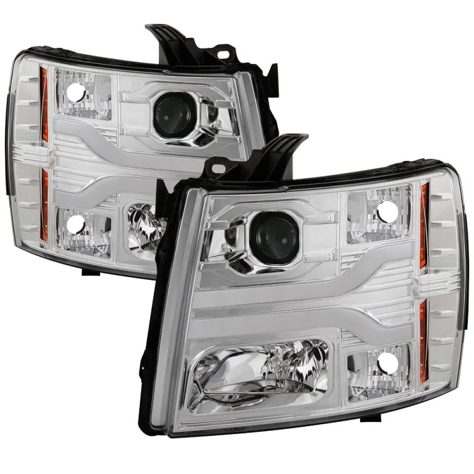 Spyder Chevy Silverado 1500 07-13 Version 3 Projector Headlights - Chrome PRO-YD-CS07V3-LBDRL-C Fits select: 2007-2014 CHEVROLET SILVERADO