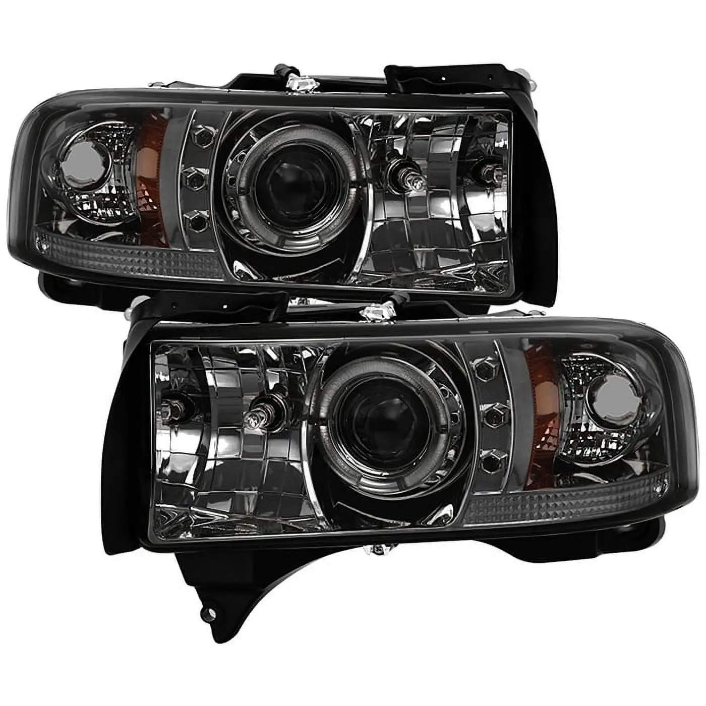 Spyder Dodge Ram 1500 94-01 / Ram 2500/3500 94-02 / 99-01 Ram Sport - Projector Headlights - LED Halo - LED ( Replaceable LEDs ) - Smoke - High 900