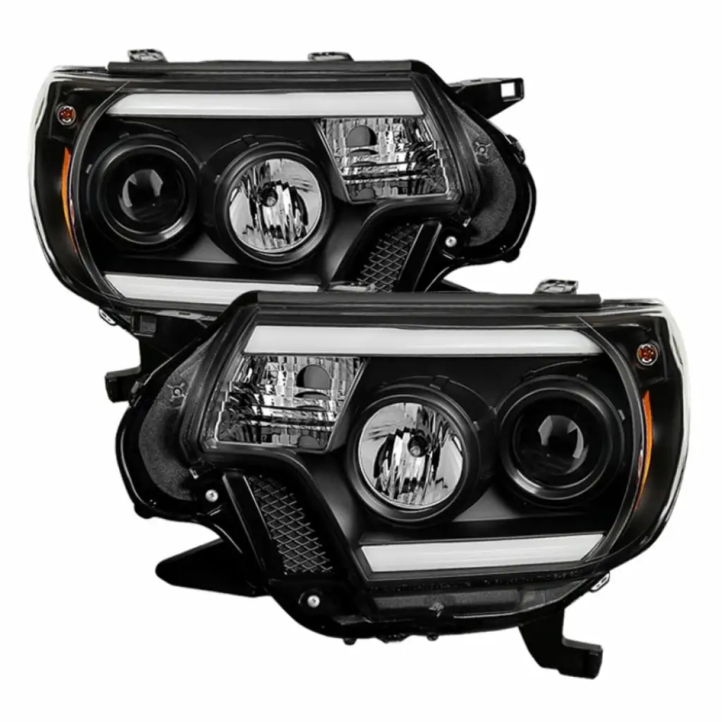 Spyder For Toyota Tacoma 2012-2015 Projector Headlights | Light Bar DRL Black | 5081711