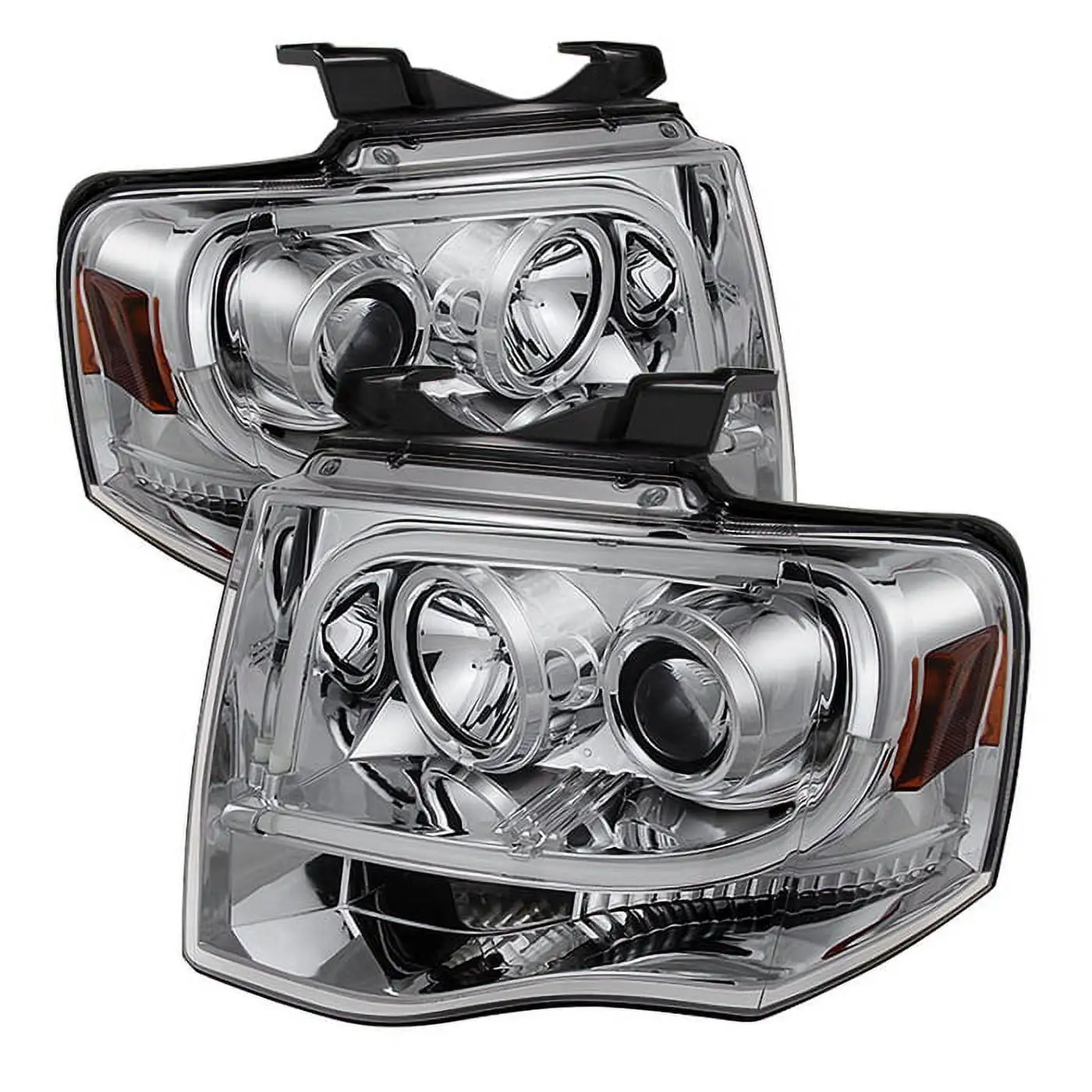 ( Spyder ) Ford Expedition 07-13 Projector Headlights-Light Tube Drl-Chrome-High