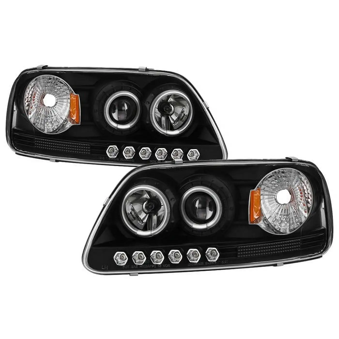 Spyder Ford F150 97-03 / Expedition 97-02 1PC Projector Headlights - ( Will Not Fit Manufacture Date Before 6/1997 ) - CCFL Halo - LED ( Replaceable