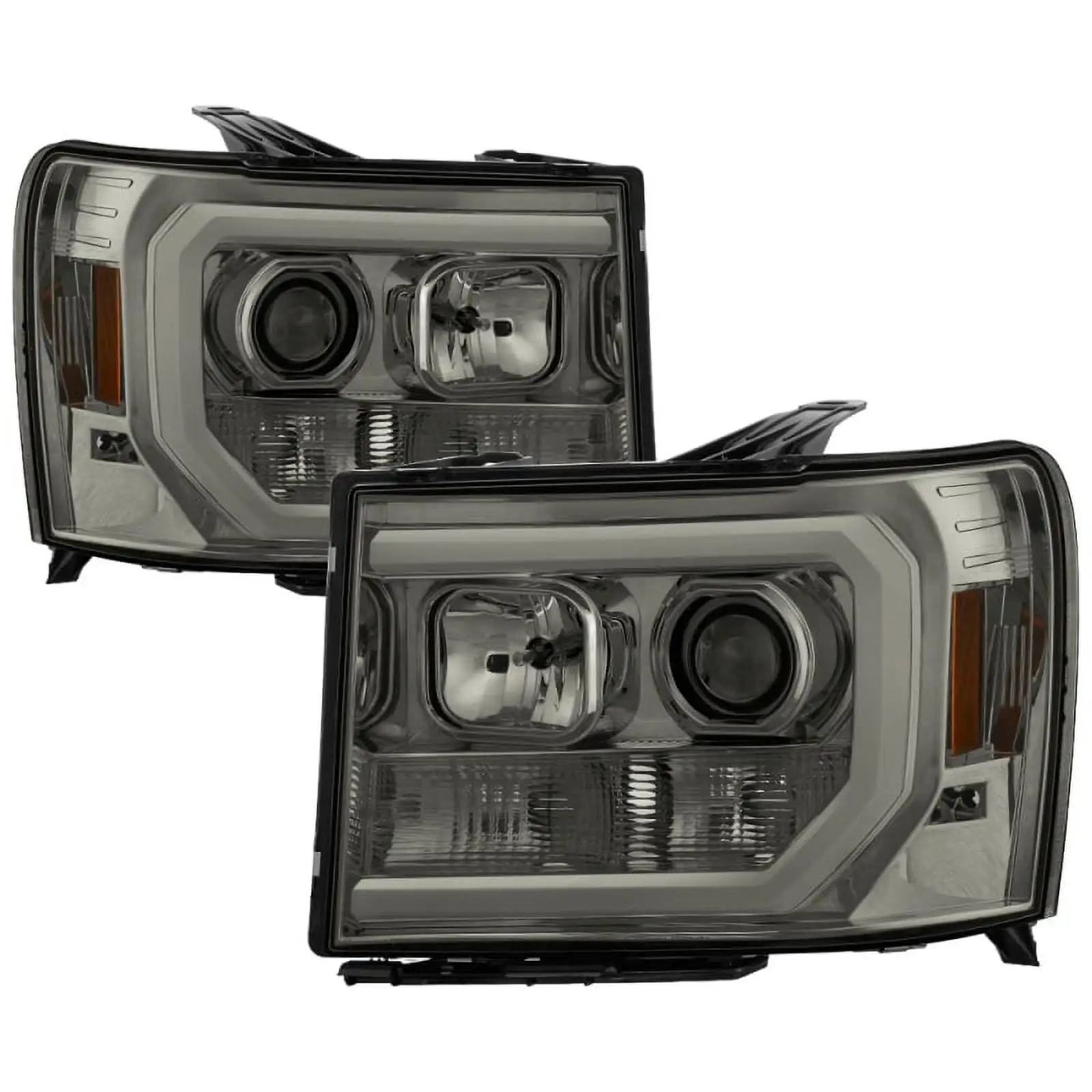 Spyder GMC Sierra 1500/2500/3500 07-13 V2 Projector Headlights - Smoke PRO-YD-GS07V2-LBDRL-SM Fits select: 2007 GMC NEW SIERRA K1500