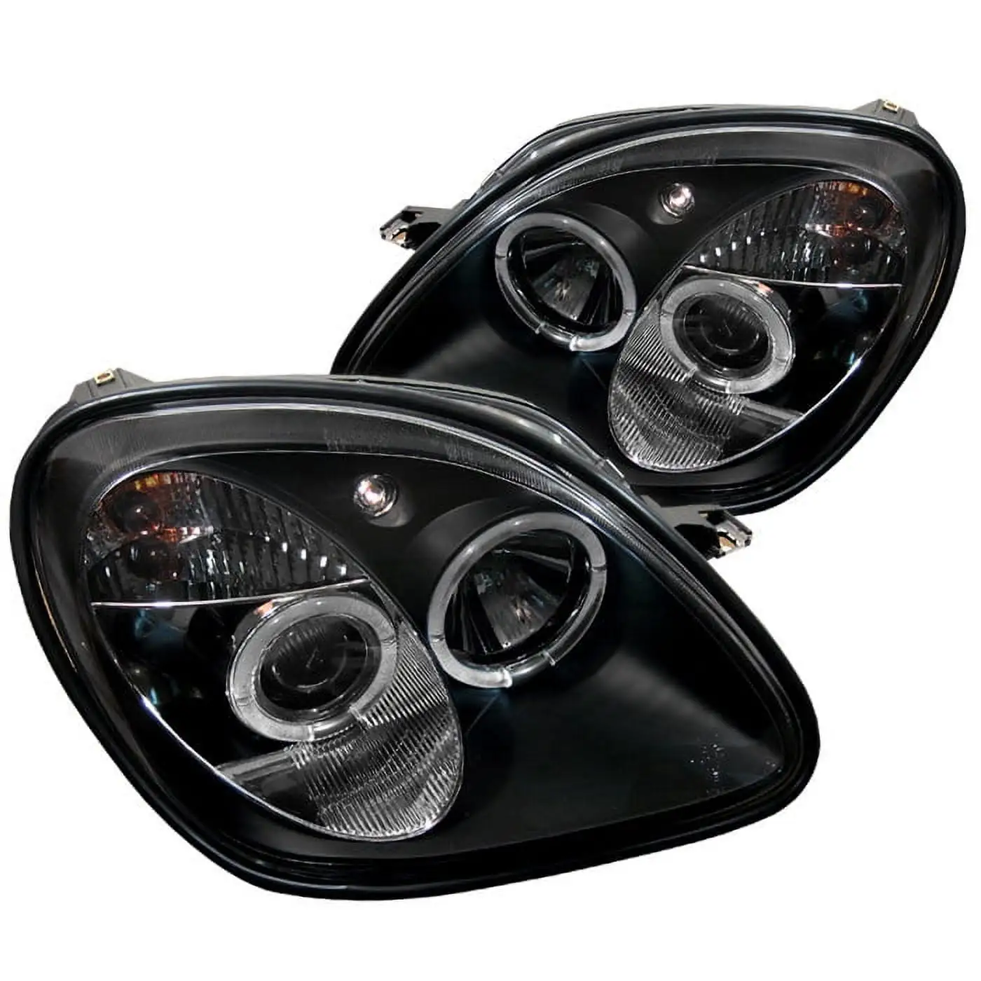 Spyder Mercedes Benz SLK 98-04 1PC Projector Headlights - Halogen Model Only ( Not Compatible With Xenon/HID Model ) - LED Halo - Black - High H1 (In