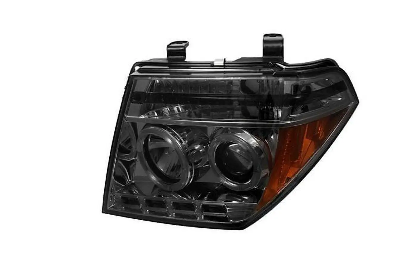 Spyder Nissan Frontier 05-08 / Nissan Pathfinder 05-07 Projector Headlights - LED Halo - LED ( Replaceable LEDs ) - Smoke - High H1 (Included) - Low