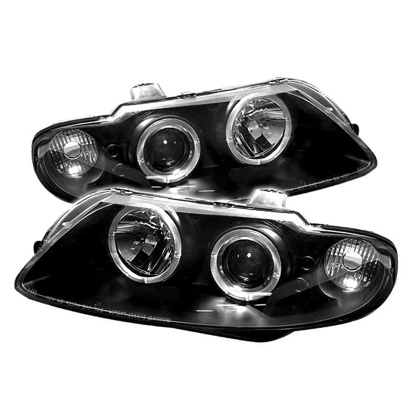 Spyder Pontiac GTO 04-06 Projector Headlights - LED Halo - LED ( Replaceable LEDs ) - Black - High H1 (Included) - Low H1 (Included)