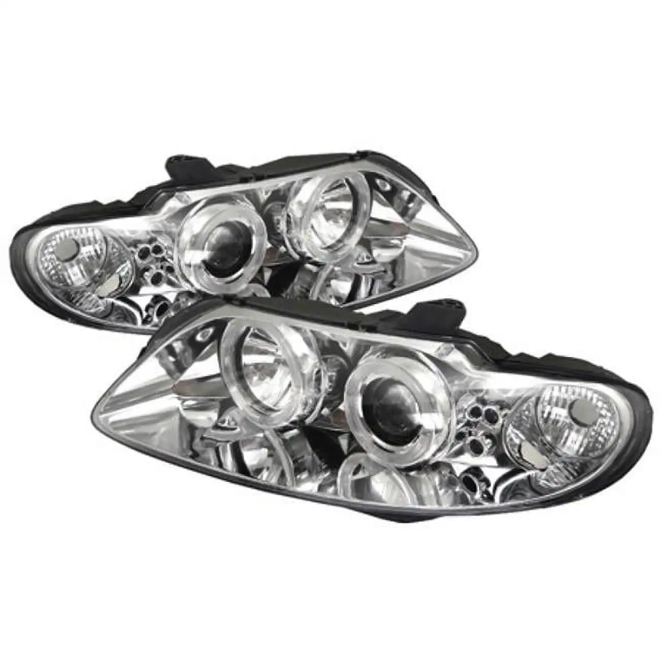 Spyder Pontiac GTO 04-06 Projector Headlights - LED Halo - LED ( Replaceable LEDs ) - Chrome - High H1 (Included) - Low H1 (Included)