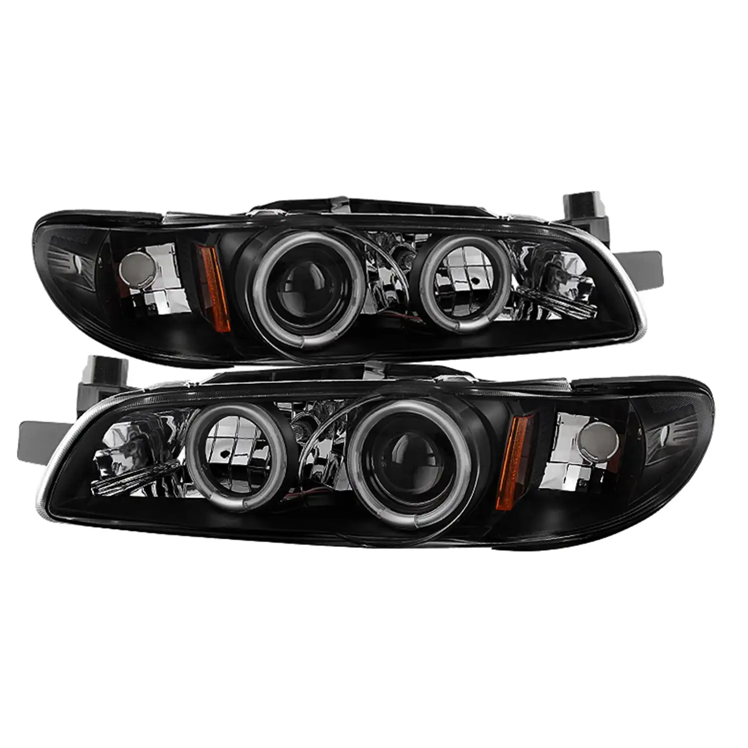 Spyder Pontiac Grand Prix 97-03 1PC Projector Headlights - CCFL Halo - Black - High 9005 (Included) - Low H1 (Included)