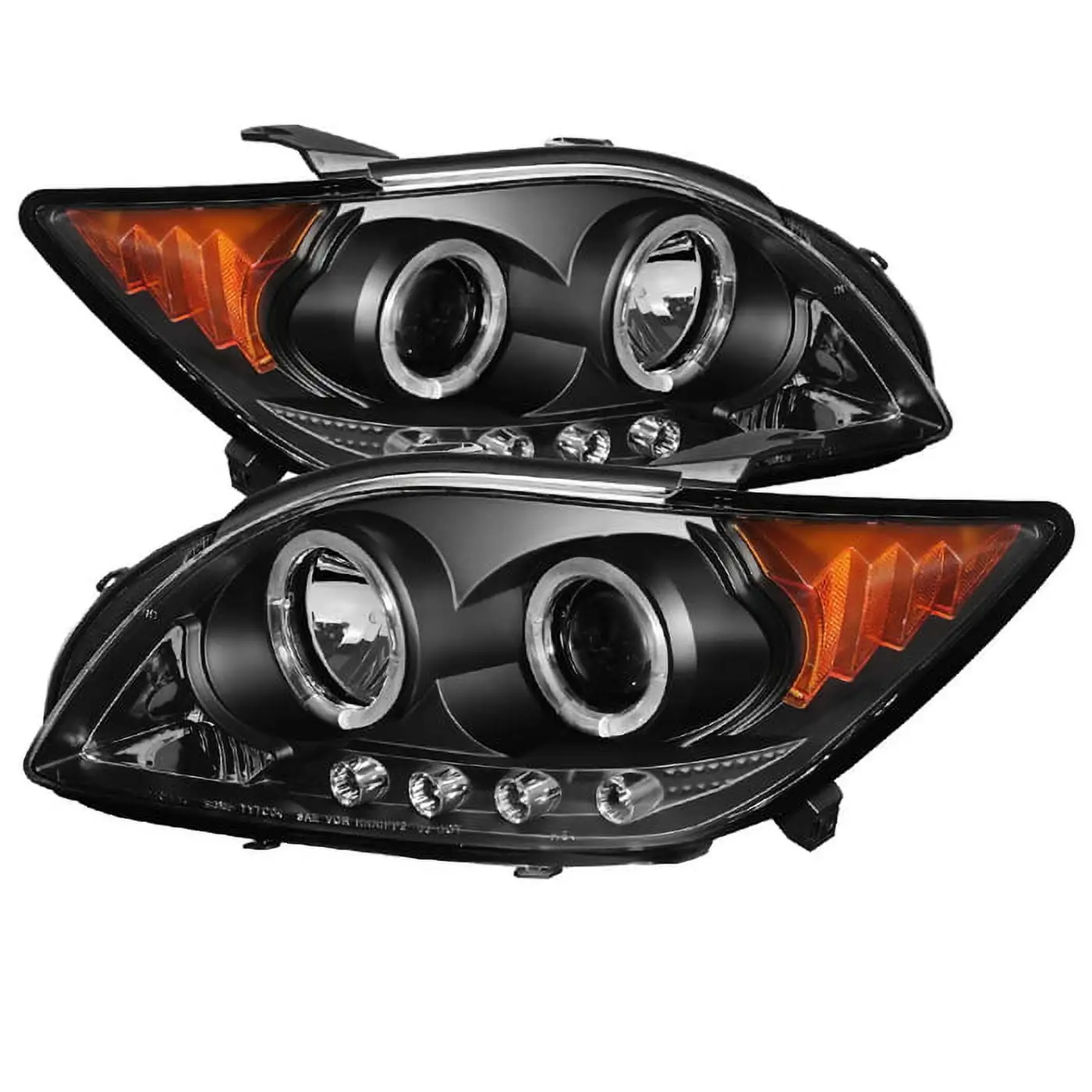 Spyder Scion TC 08-10 Projector Headlights - LED Halo -Replaceable LEDs - Black - High H1 (Included) - Low 9006 (Included)