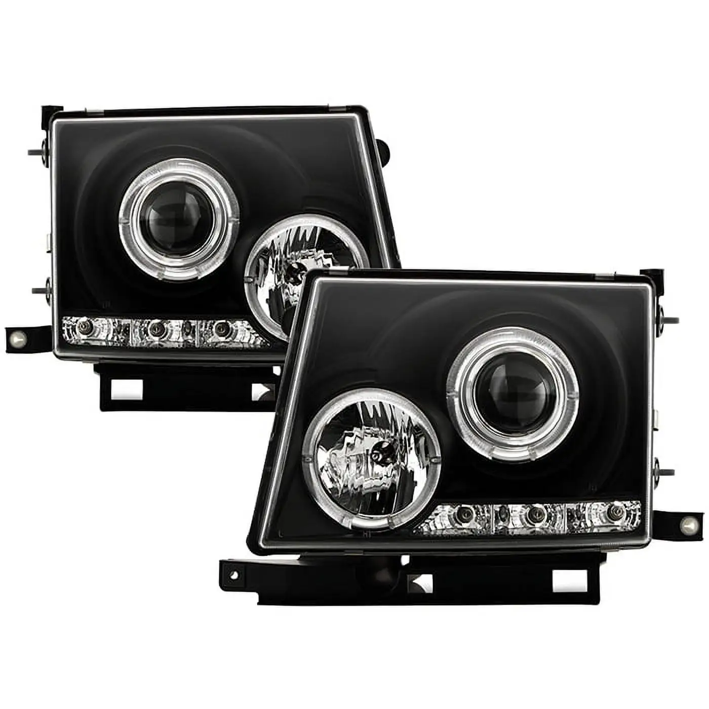 Spyder Toyota Tacoma 97-00 Projector Headlights - LED Halo - LED ( Replaceable LEDs ) - Black - High H1 (Included) - Low H1 (Included) Fits select: 1999-2000 TOYOTA TACOMA XTRACAB