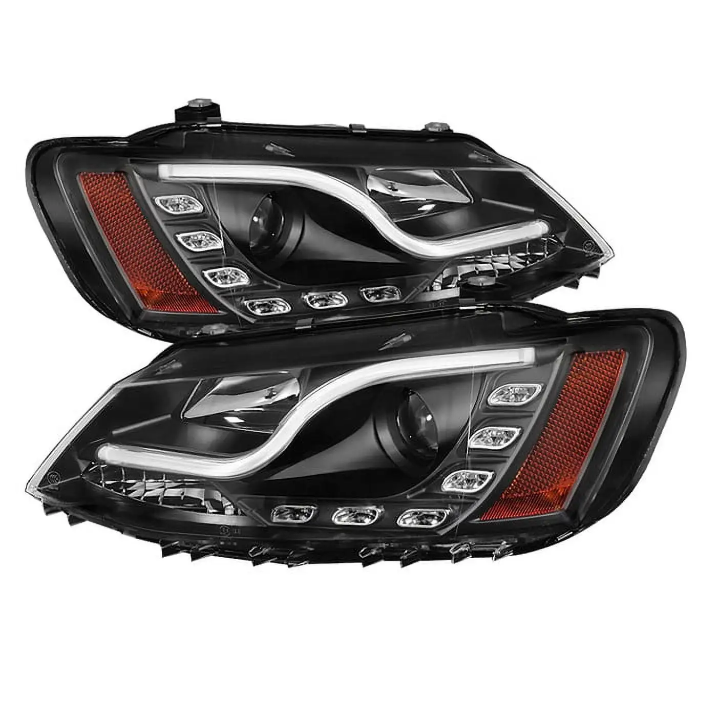 Spyder Volkswagen Jetta 11-14 Projector Headlights - Halogen Model Only ( Not Compatible With Xenon/HID Model )/Only fits sedan models Light Tube DRL