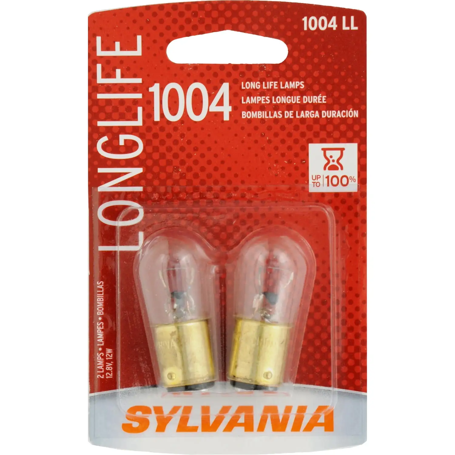 Sylvania 1004 Long Life Halogen Auto Mini Bulbs. Pack of 2.