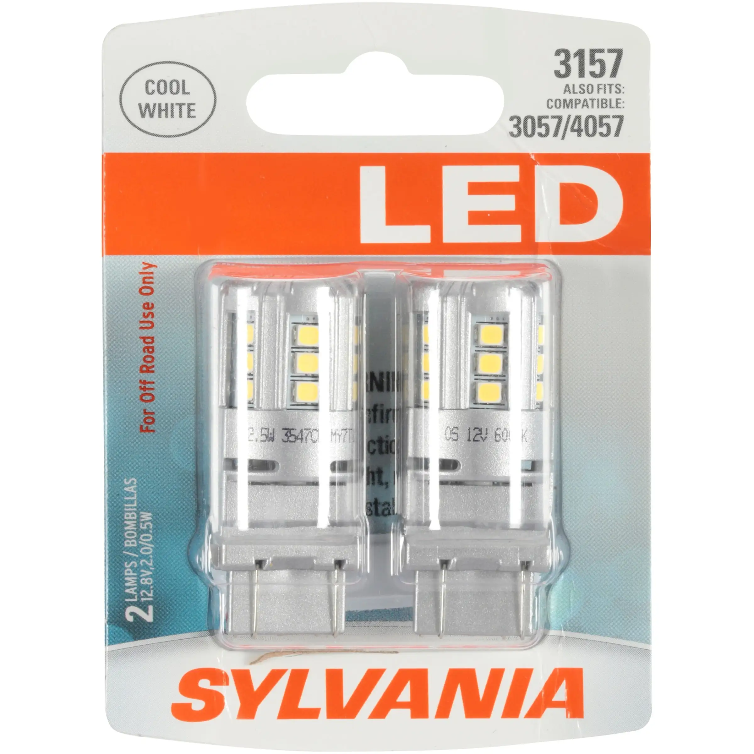 Sylvania 3157 Cool White LED Bulb 2 ct Pack