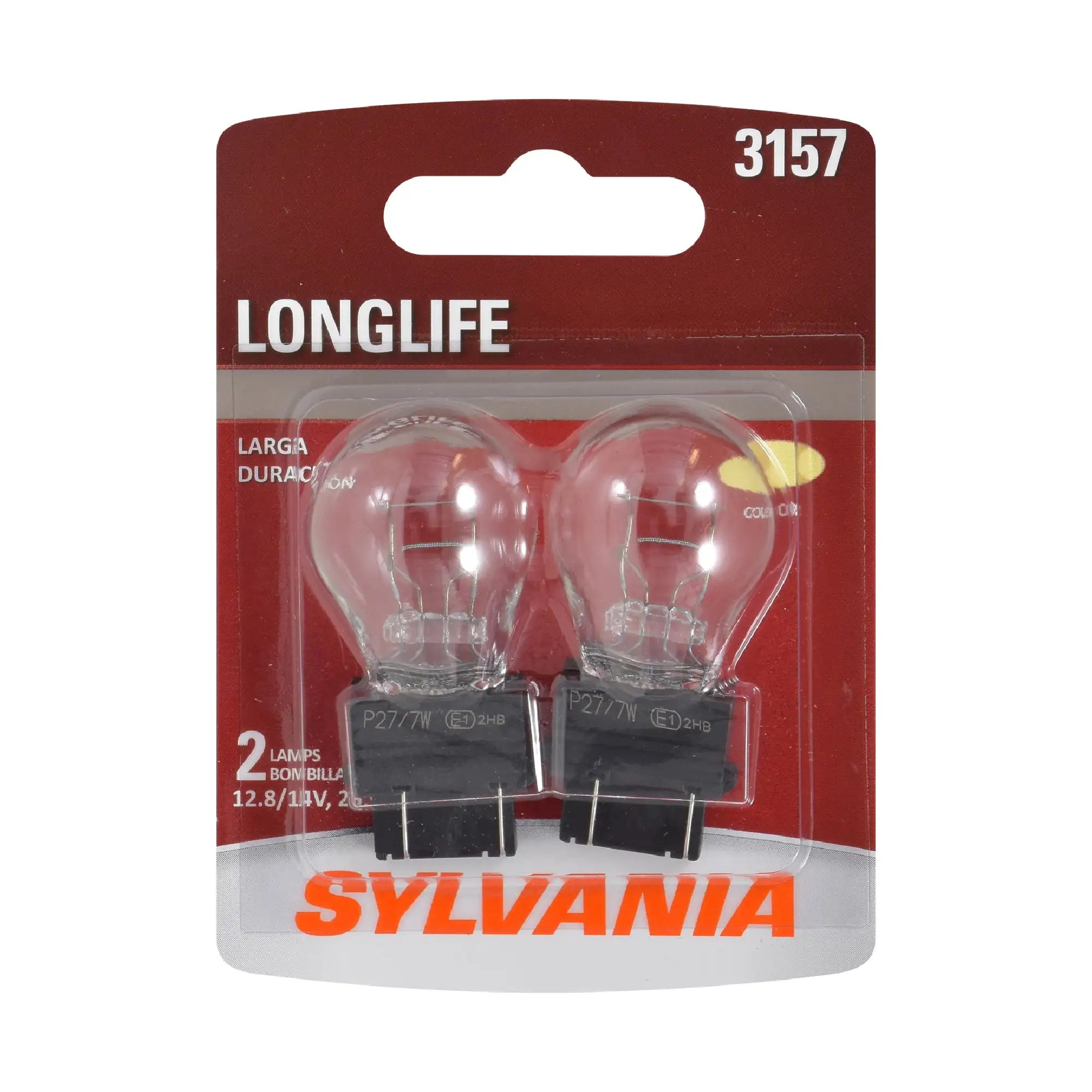 Sylvania 3157 Long Life Halogen Auto Mini Bulbs. Pack of 2.