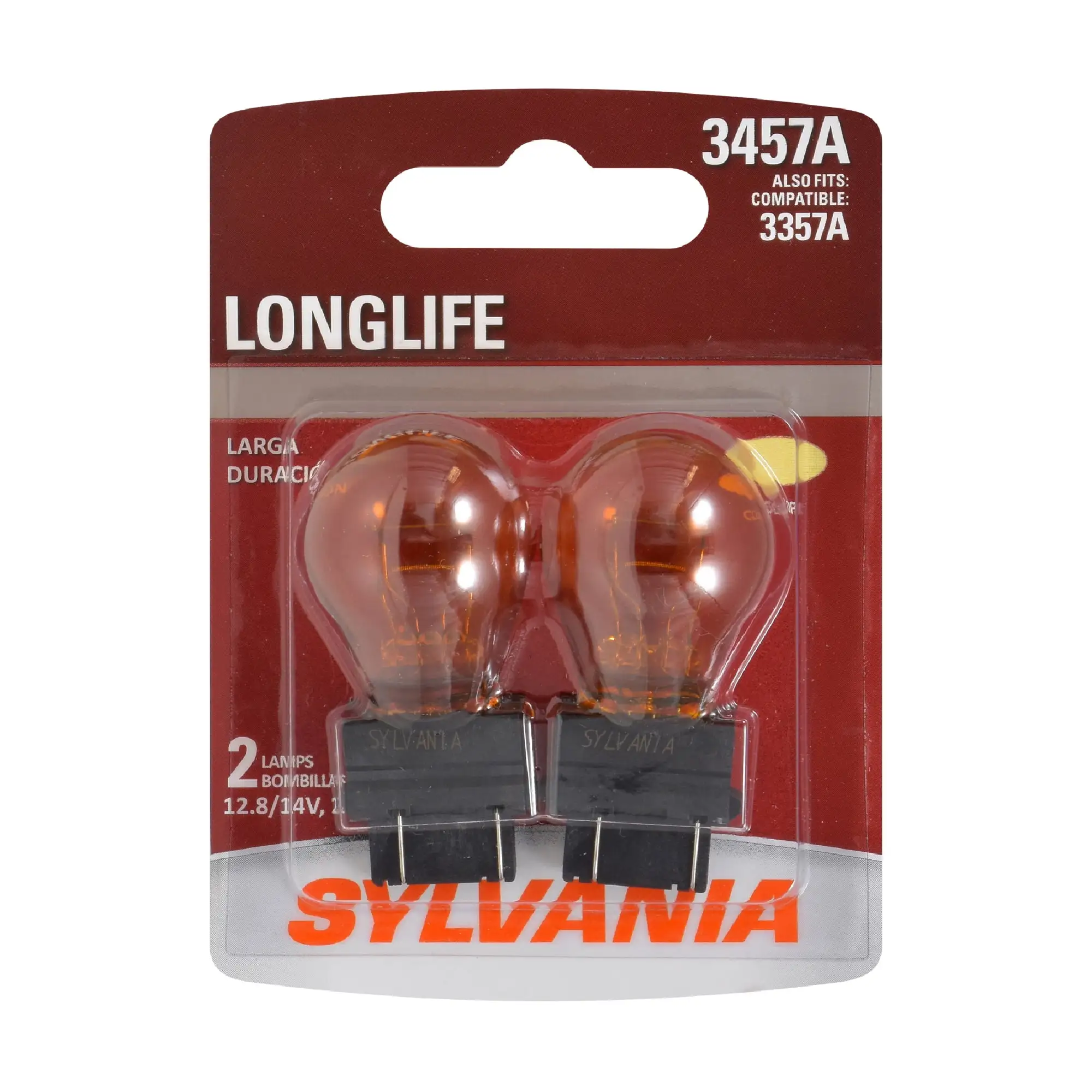 Sylvania 3457A Long Life Halogen Auto Mini Bulb. Pack of 2.