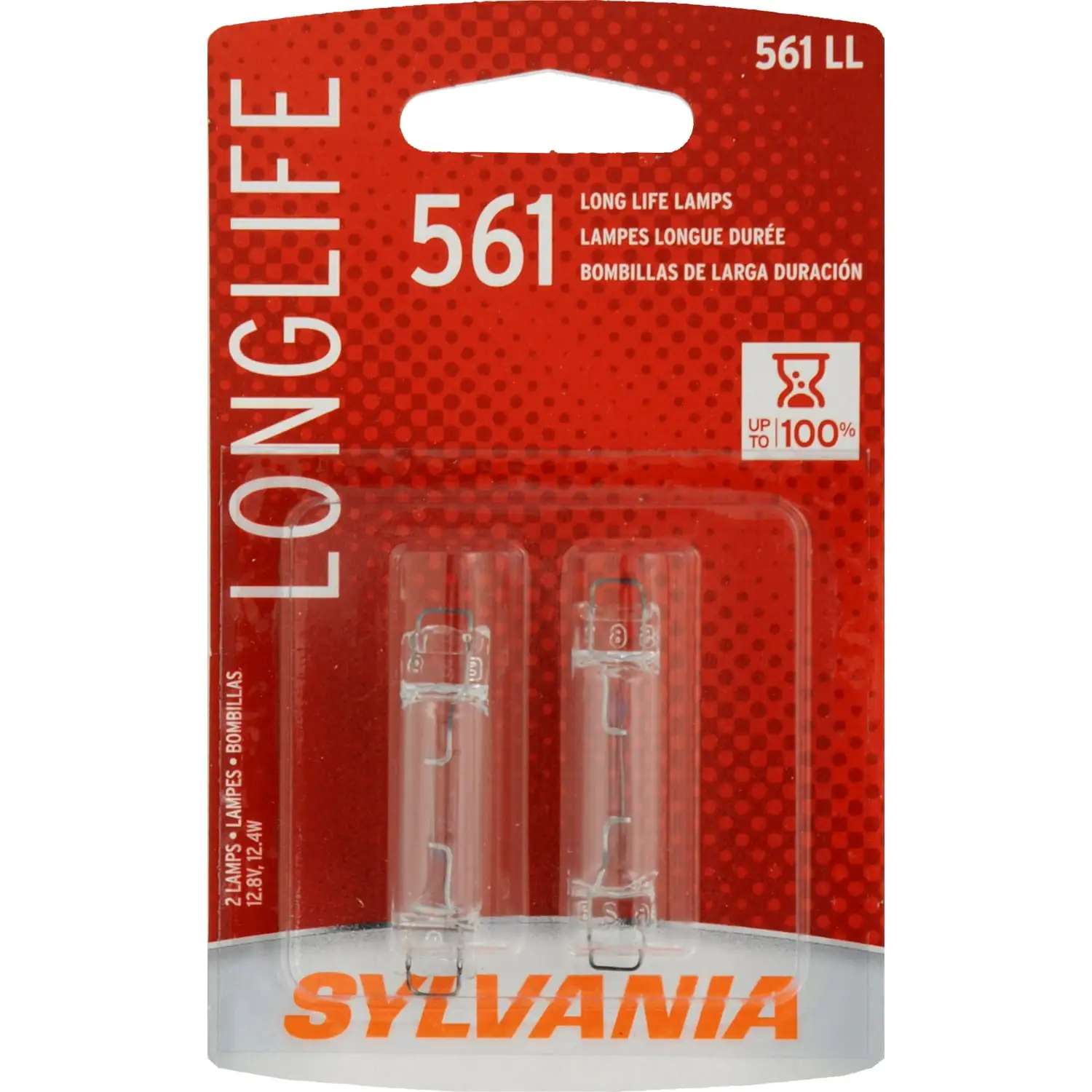 Sylvania 561 Long Life Halogen Auto Mini Bulbs. Pack of 2.