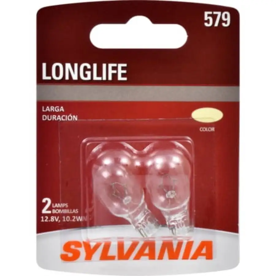 Sylvania 579 Long Life Halogen Auto Mini Bulbs. Pack of 2.