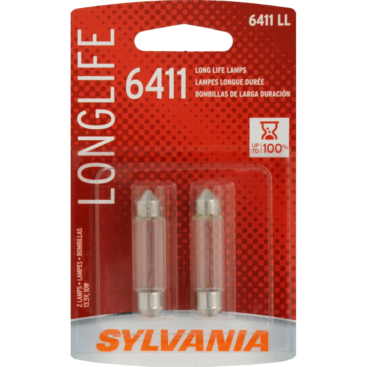 Sylvania 6441 Long Life Halogen Auto Mini Bulbs. Pack of 2.