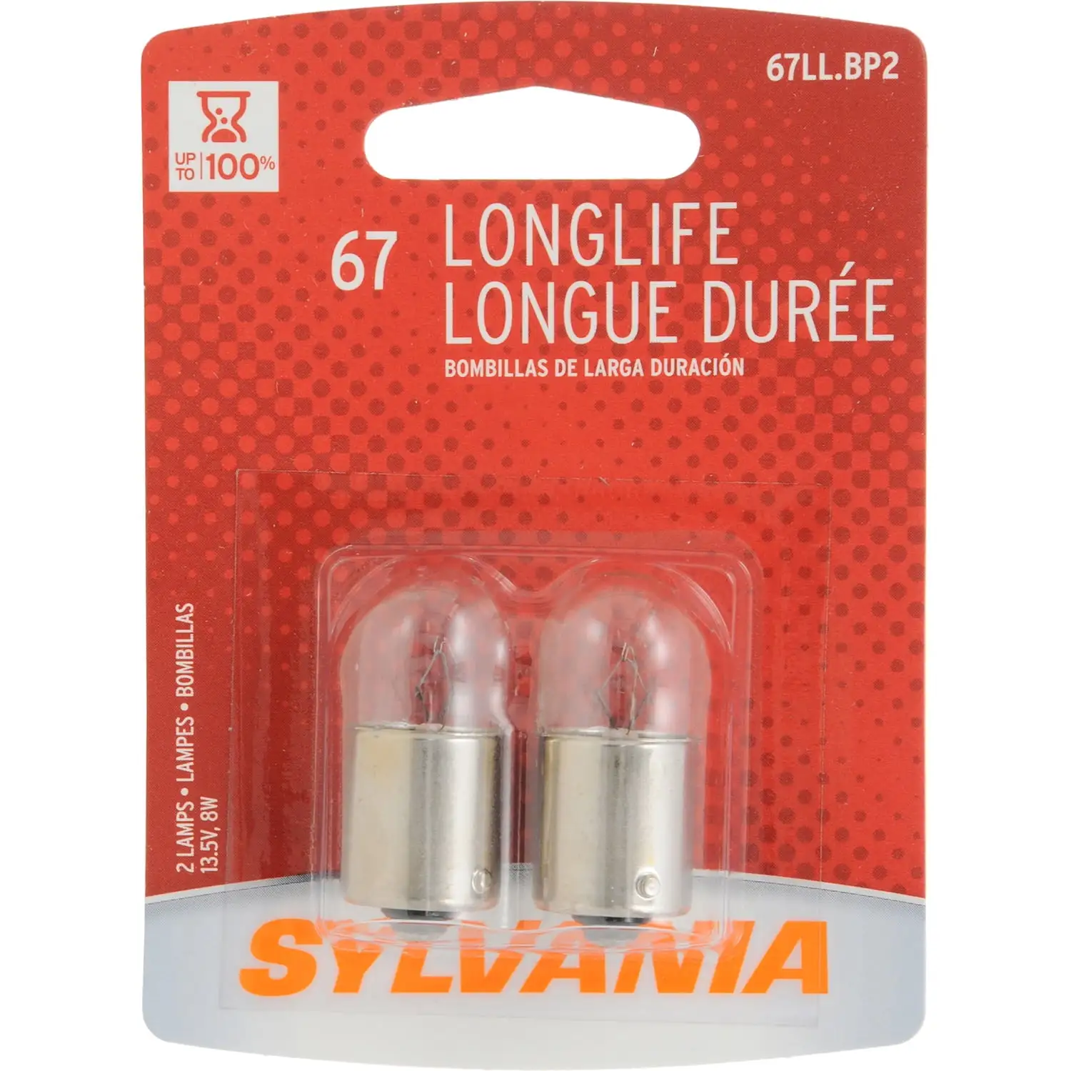 Sylvania 67 Long Life Halogen Auto Mini Bulbs. Pack of 2.