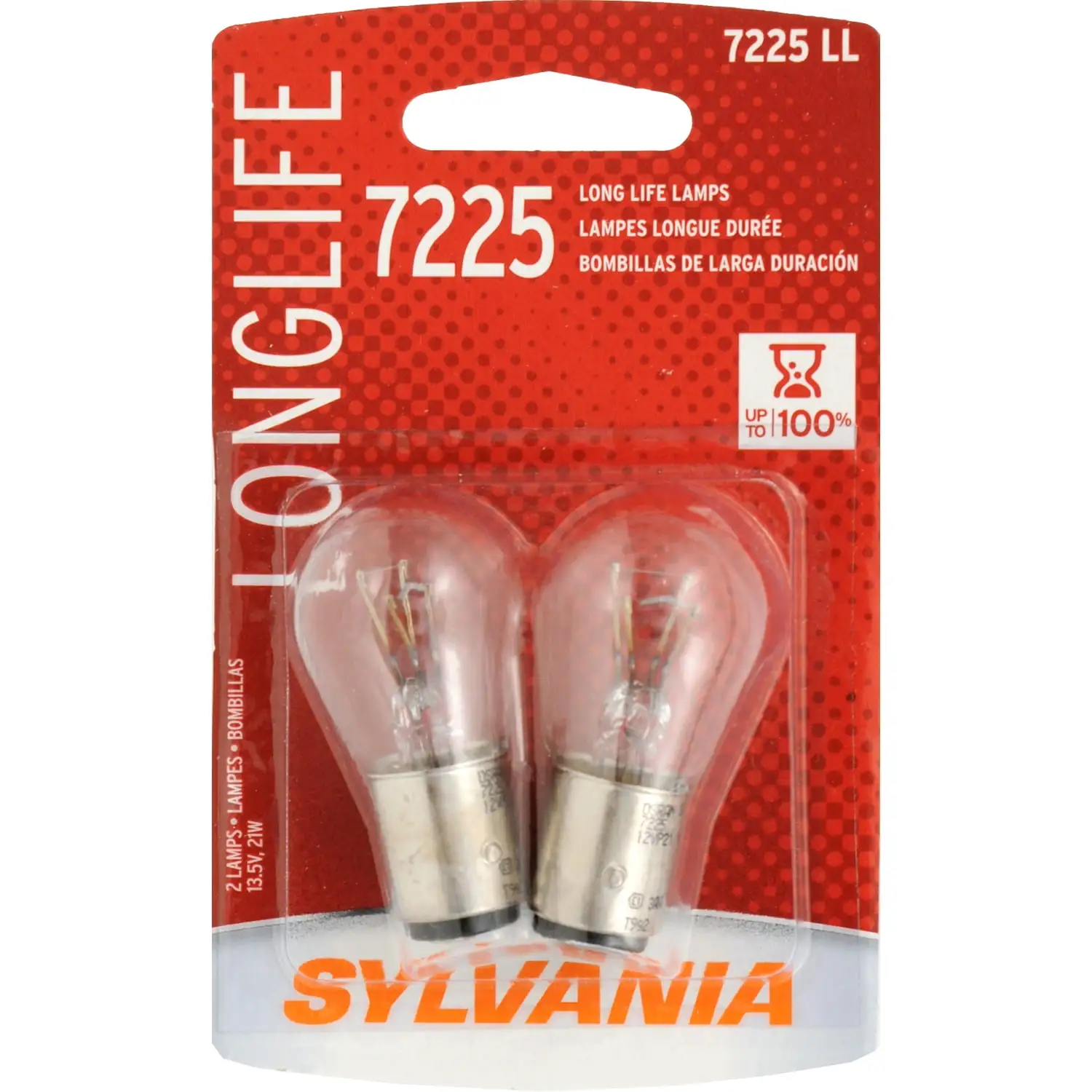 Sylvania 7225 Long Life Halogen Auto Mini Bulbs. Pack of 2.