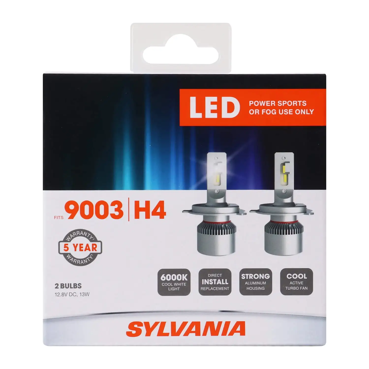 Sylvania 9003 LED Fog Light and Powersport Bulb - 2 Pack