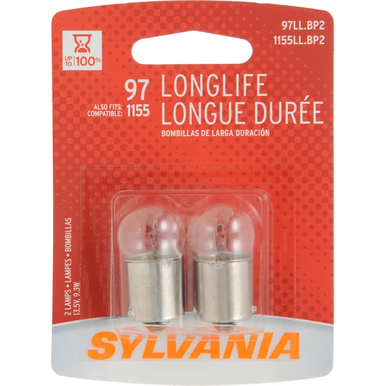 Sylvania 97 Long Life Halogen Auto Mini Bulbs. Pack of 2.